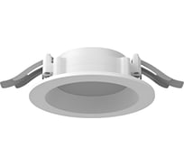 Светодиодный светильник VARTON DL-01 Pro 100 мм 13 Вт 3000 К круглый встраиваемый 120x49 мм IP65/40 RAL9003 белый муар с рассеивателем опал V1-RF-00111-10000-6501330