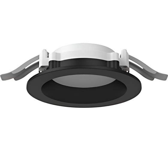 Светодиодный светильник VARTON DL-01 Pro 100 мм 13 Вт 3000 К круглый встраиваемый 120x49 мм IP65/40 RAL9005 черный муар с рассеивателем опал V1-RF-90111-10000-6501330 1