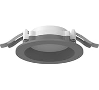 Светодиодный светильник VARTON DL-01 Pro 100 мм 8 Вт 3000 К CRI90 120x49 мм IP65/40 RAL7045 серый муар с рассеивателем опал, диммируемый по протоколу DALI V1-RF-7R111-10D01-6500830