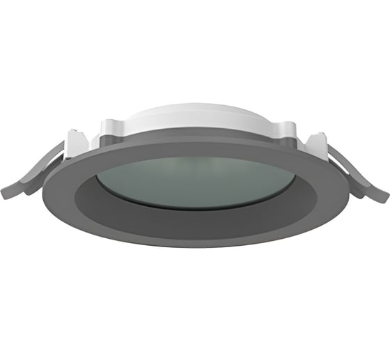 Светодиодный светильник VARTON DL-01 Pro 160 мм 15 Вт 3000 К CRI90 176x51 мм IP65/40 RAL7045 серый муар с с защитным силикатным стеклом DALI V1-RF-7R183-10GOD-6501530 1