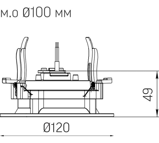 Светодиодный светильник VARTON DL-01 Pro 100 мм 8 Вт 4000 K круглый встраиваемый 120x49 мм IP65/40 RAL9003 белый муар с рассеивателем опал V1-RF-00111-10000-6500840