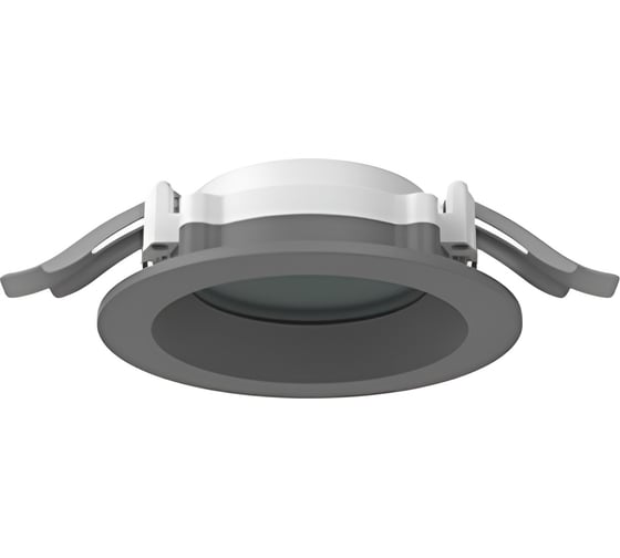 Светодиодный светильник VARTON DL-01 Pro 100 мм 8 Вт 3000 К круглый встраиваемый 120x49 мм IP65/40 RAL7045 серый муар с защитным силикатным стеклом V1-RF-70111-GL000-6500830