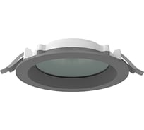Светодиодный светильник VARTON DL-01 Pro 160 мм 15 Вт 4000 К CRI90 176x51 мм IP65/40 RAL7045 серый муар с защитным силикатным стеклом DALI V1-RF-7R183-10GOD-6501540