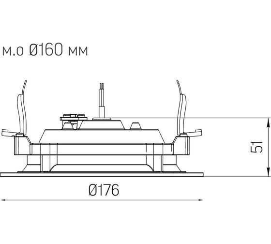 Светодиодный светильник VARTON DL-01 Pro 160 мм 25 Вт 4000 K круглый встраиваемый 176x51 мм IP65/40 RAL9003 белый муар с рассеивателем опал V1-RF-00183-10000-6502540