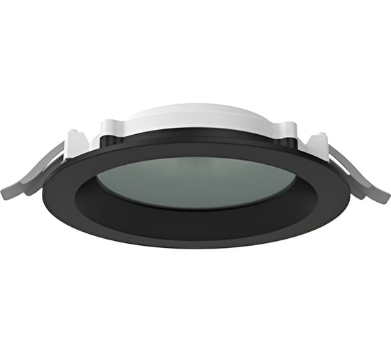 Светодиодный светильник VARTON DL-01 Pro 160 мм 25 Вт 4000 К круглый встраиваемый 176x51 мм IP65/40 RAL9005 черный муар с защитным силикатным стеклом V1-RF-90183-GL000-6502540 1