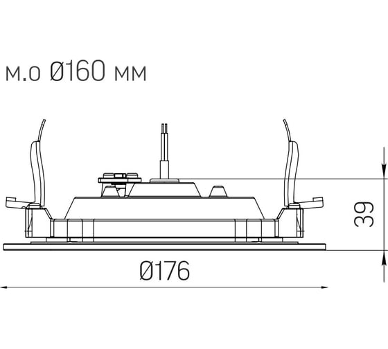 Светодиодный светильник VARTON DL-01 Slim 160 мм 20 Вт 4000 K круглый встраиваемый 176x39 мм IP65/40 RAL9003 белый муар с рассеивателем опал V1-RF-00083-10000-6502040