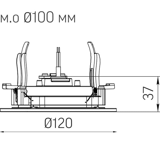 Светодиодный светильник VARTON DL-01 Slim 100 мм 8 Вт 4000 K круглый встраиваемый 120x37 мм IP65/40 RAL9003 белый муар с рассеивателем опал V1-RF-00011-10000-6500840