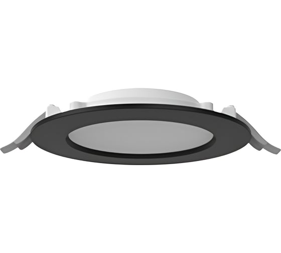 Светодиодный светильник VARTON DL-01 Slim 160 мм 20 Вт 4000 К круглый встраиваемый 176x39 мм IP65/40 RAL9005 черный муар с рассеивателем опал DALI V1-RF-90083-10D01-6502040