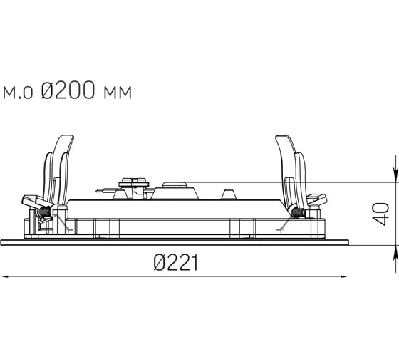 Светодиодный светильник VARTON DL-01 Slim 200 мм 30 Вт 4000 K круглый встраиваемый 221x40 мм IP65/40 RAL9003 белый муар с рассеивателем опал V1-RF-00084-10000-6503040