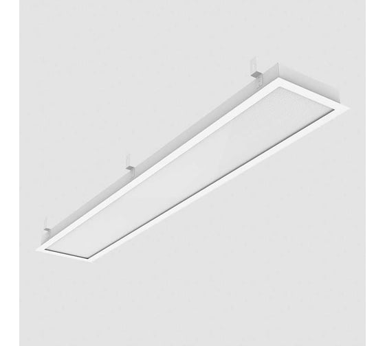 Светодиодный светильник VARTON GR350/F 2.0 45 Вт 3000 К 1219x325x50 мм (монт. 1188x294 мм) с рамкой, планками для подвеса и рассеивателем призма DALI V1-R3-00350-30PRD-4004530 1