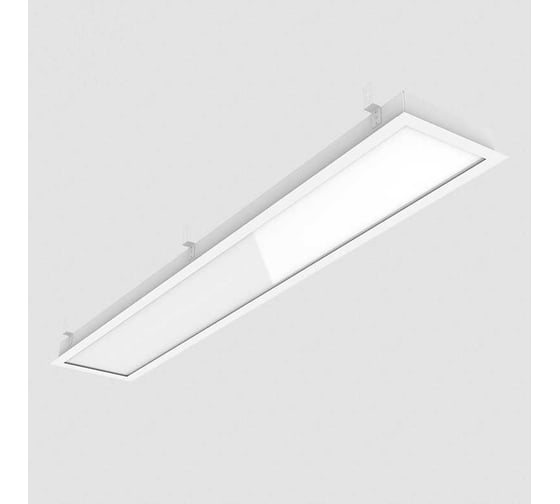 Светодиодный светильник VARTON GR350/F 2.0 60 Вт 3000 К 1219x325x50 мм (монт. 1188x294 мм) с рамкой, планками для подвеса и рассеивателем опал DALI V1-R3-00350-30OPD-4006030
