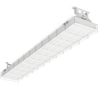 Светодиодный светильник VARTON S270 2.0 спортивный, для образовательных учреждений, 60 ВТ, CRI90, 4000 K, накладной, 1200x212x165 мм, IP40, с поворотным кронштейном, защитной решеткой и рассеивателем опал, DALI V1-E0-00066-60OPD-4006040