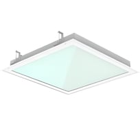 Светодиодный светильник VARTON медицинский встраиваемый C070/K 55 Вт CRI90 4000 K 600x600x100 мм IP65 с защитным силикатным стеклом для установки в сэндвич-панели диммируемый по протоколу DALI V1-C0-00516-11GD6-6505540