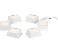 Светильник светодиодный ЭРА SPO64634KW6 36Вт 4000К 3420Лм IP40 89x89x40 белый грильято 100x100 6 шту Б0063062