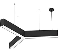 Светодиодный светильник VARTON X-line Y-образный 30 Вт 3000 К 790x912x100 мм RAL9005 черный муар с рассеивателем опал и торцевыми крышками (4 шт.) V1-R0-9Y823-02OP0-4003030