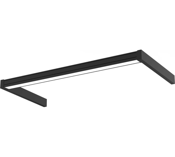 Светодиодный светильник VARTON Integral 18 Вт CRI90 4000 K 1235x605x70 мм IP40 RAL9005 черный муар с опаловым рассеивателем V1-E0-90373-60OP0-4001840
