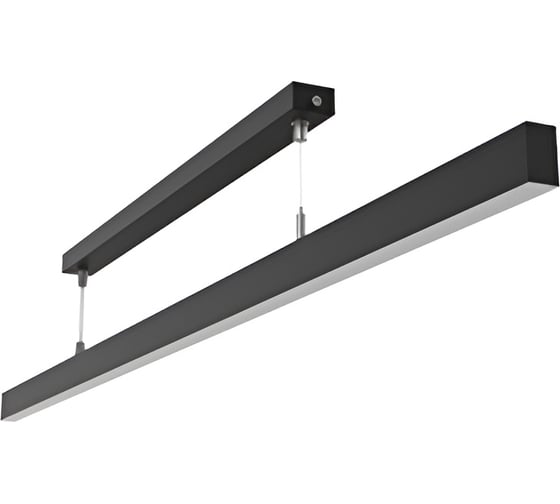 Светодиодный светильник подвесной VARTON Qubo-line 1510x20x40 мм 30 Вт 4000 К с рассеивателем опал DALI RAL9005 черный муар V1-R0-90227-30D01-4003040 1