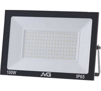 Прожектор светодиодный AVG СЕРИЯ 6 SDO-6 100Вт, 200-240В, 6500К, 195x30x140мм, IP65, черный СЕРИЯ 6 100ВТ