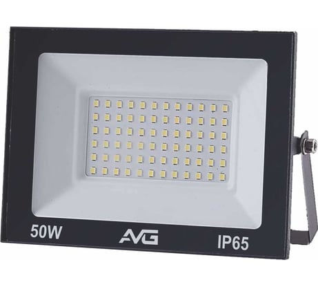 Прожектор светодиодный AVG СЕРИЯ 6 SDO-6 50Вт, 200-240В, 6500К, 150x30x115мм, IP65, черный СЕРИЯ 6 50ВТ