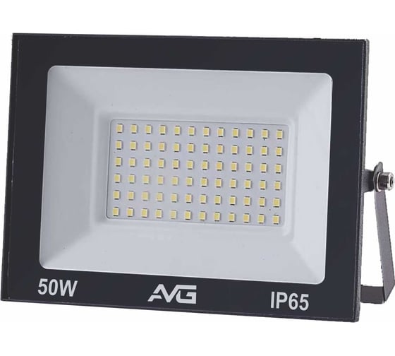 Прожектор светодиодный AVG СЕРИЯ 6 SDO-6 50Вт, 200-240В, 6500К, 150x30x115мм, IP65, черный СЕРИЯ 6 50ВТ