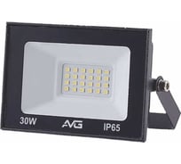 Прожектор светодиодный AVG СЕРИЯ 6 SDO-6 30Вт, 200-240В, 6500К, 90x25x70мм, IP65, черный СЕРИЯ 6 30ВТ