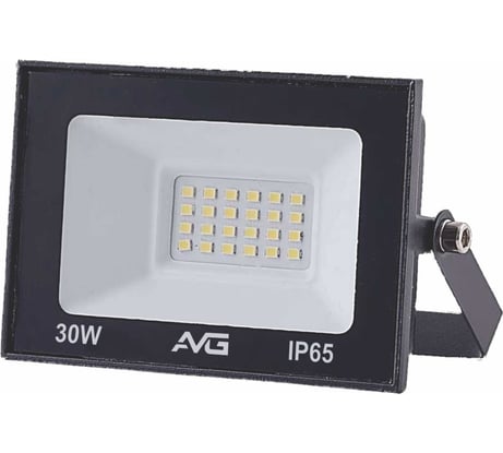 Прожектор светодиодный AVG СЕРИЯ 6 SDO-6 30Вт, 200-240В, 6500К, 90x25x70мм, IP65, черный СЕРИЯ 6 30ВТ