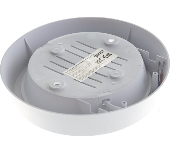 Светильник ЖКХ Gauss HALL круг 8W 700Лм 6500K 200-240V IP40 D135х32мм белый LED 1/40 193411308