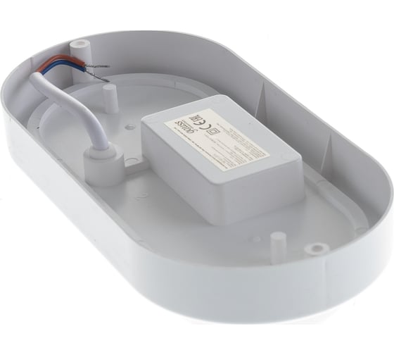 Светильник Gauss ЖКХ Elementary овал 15W 1200lm 6500K 160-260V IP65 200х98х46мм белый LED 1/40 161411315
