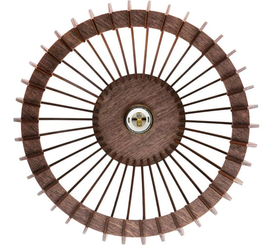 Подвесной светильник GLANZEN из дерева ART-0008-60 wheel dark КА-00006969