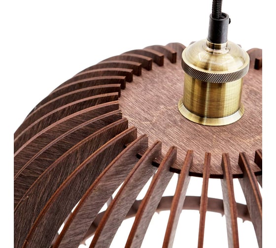 Подвесной светильник GLANZEN из дерева ART-0008-60 wheel dark КА-00006969