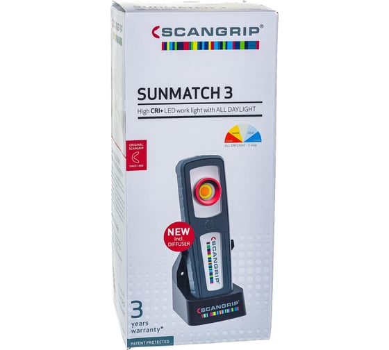 Ручная светодиодная рабочая лампа Scangrip SUNMATCH3 03.5651