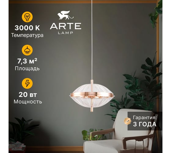 Подвесной светильник ARTE LAMP ANDROMEDA A2089SP-6GO