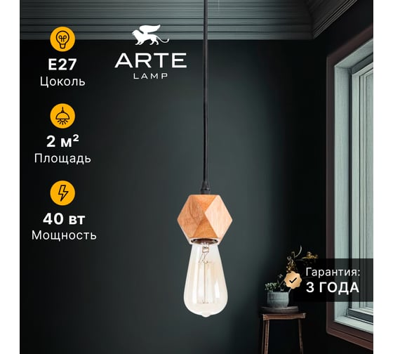 Подвесной светильник ARTE LAMP MARK A7049SP-1BK