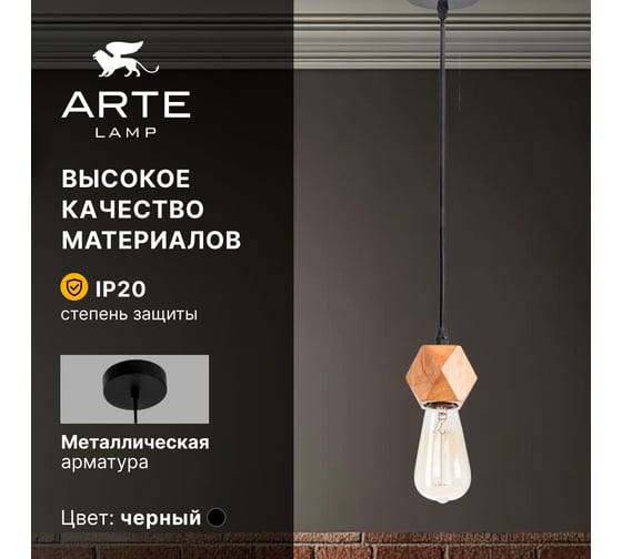 Подвесной светильник ARTE LAMP MARK A7049SP-1BK