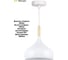 Светильник подвесной MAXLIGHT CAST 1001 WHITE, 1*E27, белый 00-00001216 2
