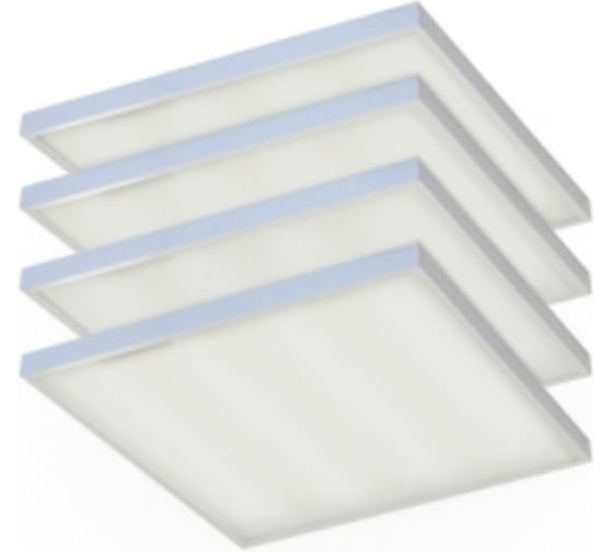 Панель светодиодная Elvan 600x600x21mm 001-36W-6000K/комплект 4шт UPL-001-36W-WH-Wh/КОМПЛЕКТ