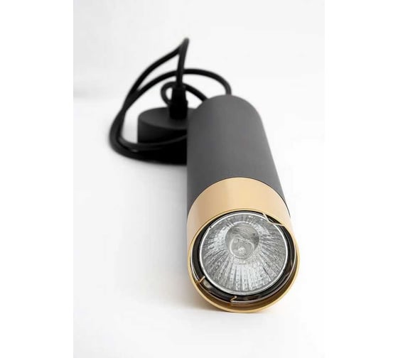 Светильник потолочный MAXLIGHT CAST 113 BLACK, алюминиевое литье, круглый, GU10, черный, ø55x250мм 00-00001179
