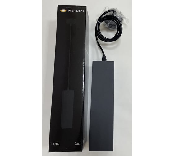 Светильник потолочный MAXLIGHT CAST 117 Black алюминиевое литье, квадратный, GU10, черный, ø60x60x230мм 00-00001184