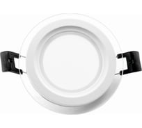 Встраиваемый светодиодный светильник LEEK окантовка стеклом LE GLRL WH 18W D200 CW LE061300-0003