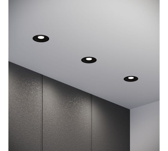 Светильник встраиваемый светодиодный Elektrostandard Combi 10W 4000K 25067/LED черный a069004