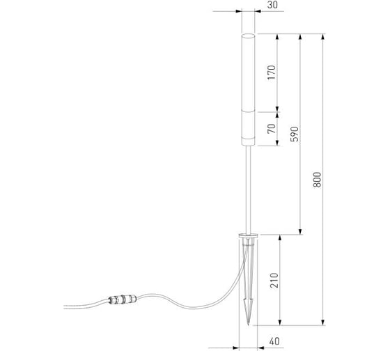 Светильник садово-парковый Elektrostandard Invi 3W 4000K 35155/F черный a069445