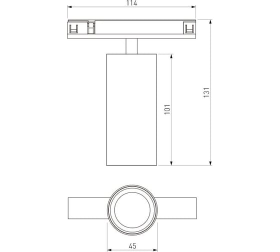 Трековый поворотный светильник Elektrostandard Titan Line 10W 3000K 85525/01 титан a069710