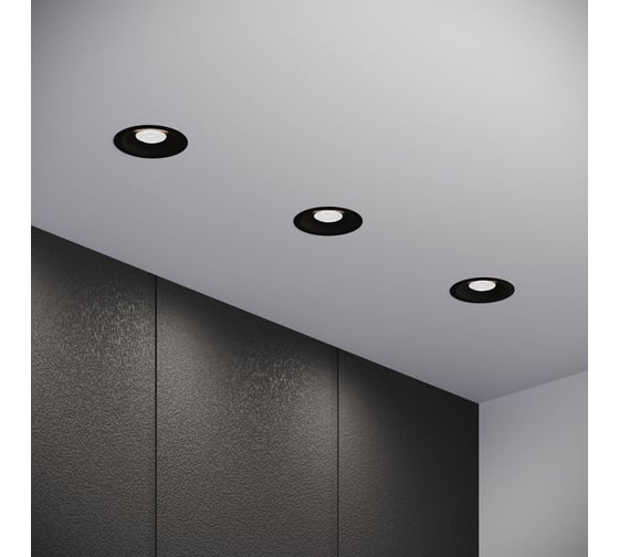 Светильник встраиваемый светодиодный Elektrostandard Combi 15W 4000K 25068/LED черный a069006
