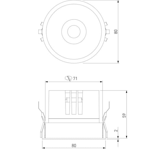Светильник встраиваемый светодиодный Elektrostandard Forte 15W 4000K 25071/LED титан a069412