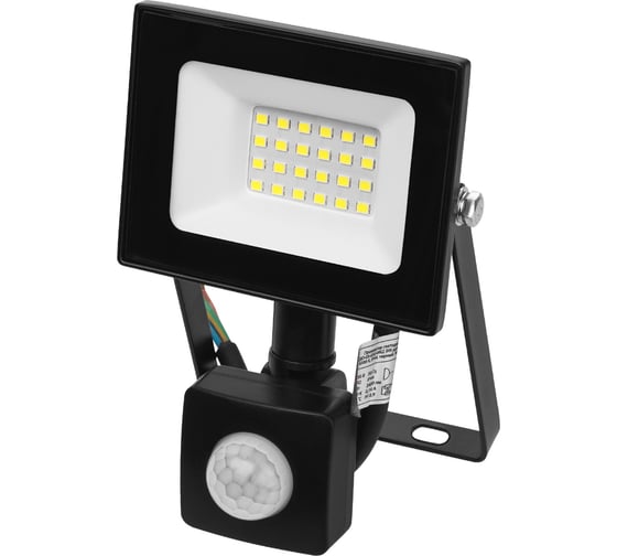 Прожектор TDM ELECTRIC СДО-05-030-ИКД (ИК датчик) 30 Вт, 2400 лм, 6500 К, 220-240 В, IP44, черный, Народный SQ0336-0291