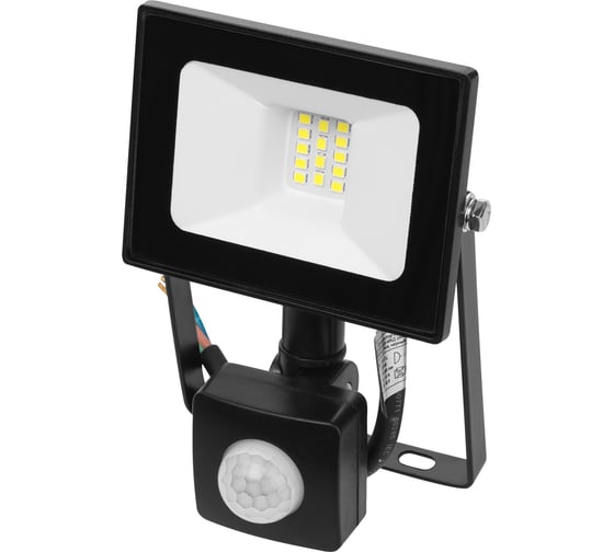 Прожектор TDM ELECTRIC СДО-05-020-ИКД (ИК датчик) 20 Вт, 1600 лм, 6500 К, 220-240 В, IP44, черный, Народный SQ0336-0290