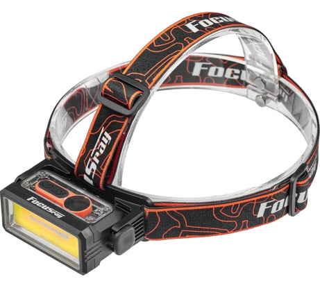 Налобный аккумуляторный фонарь 1322 акку 18650 1200мАh 200люмен, цифровой дисплей, USB кабель Focusray 890392