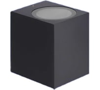 Светильник фасадный прямоугольный truEnergy с рассеивателем под лампу GU10 IP54 черный/алюминий 26005