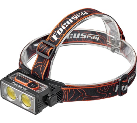 Налобный аккумуляторный фонарь 1323 акб. 18650 1200мАН, 200 люмен, цифровой дисплей, USB кабель Focusray 890422