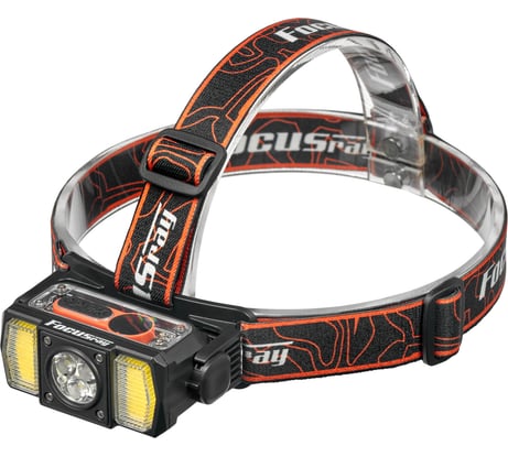 Налобный аккумуляторный фонарь 1324 акб. 18650 1200мАh, 200 люмен, цифровой дисплей, USB кабель Focusray 890439